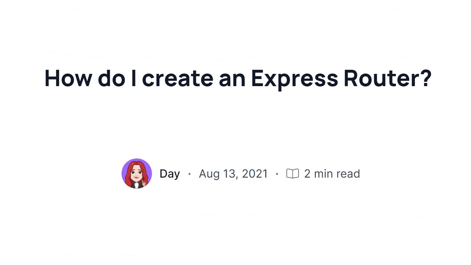 how do you create an express route