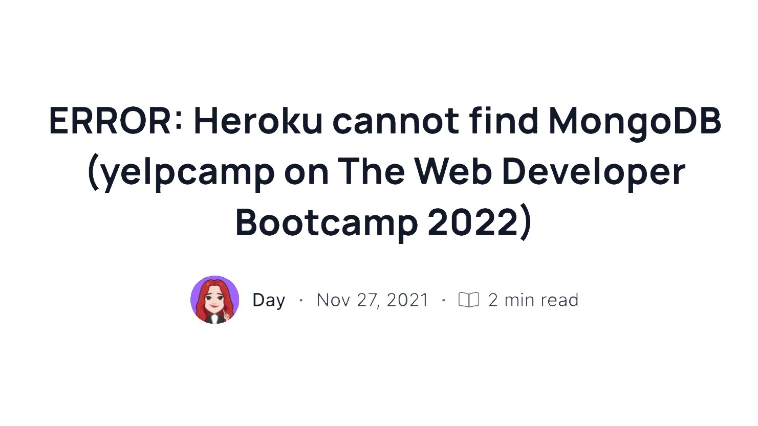 error heroku cannot find mongodb yelp camp web developer bootcamp